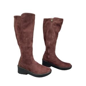 NEW Bzees Women’s Brandy Knee High Wedge Boots Brown Size 6.5M